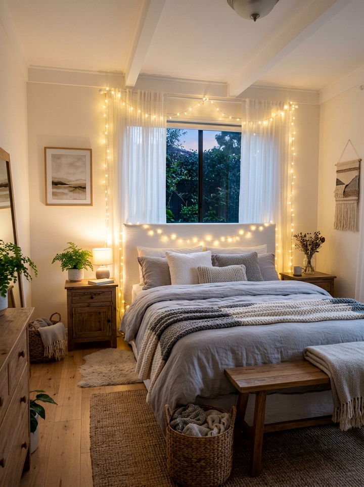 Fairy Lights - 30 romantic bedroom ideas