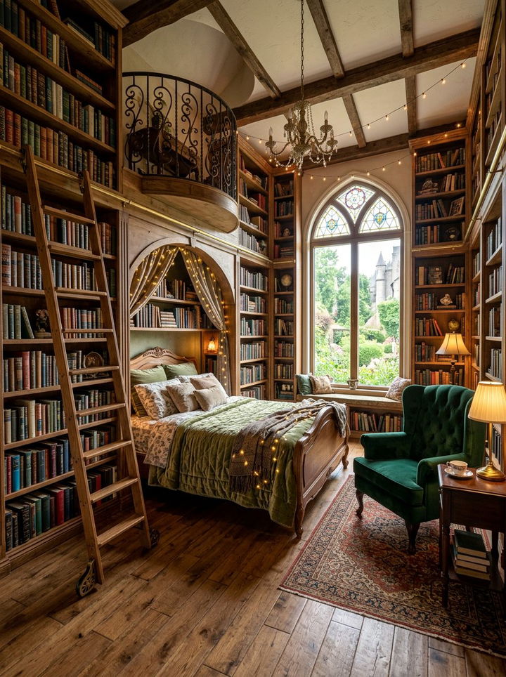 Fairytale library bedroom - 30 fairy tale bedroom ideas