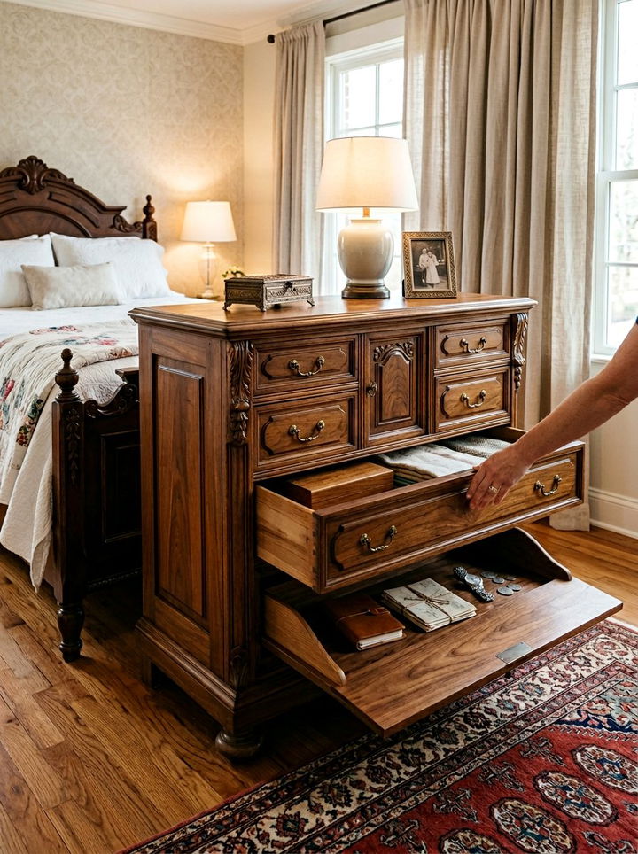 False Bottom Drawer - 30 bedroom hidden storage ideas
