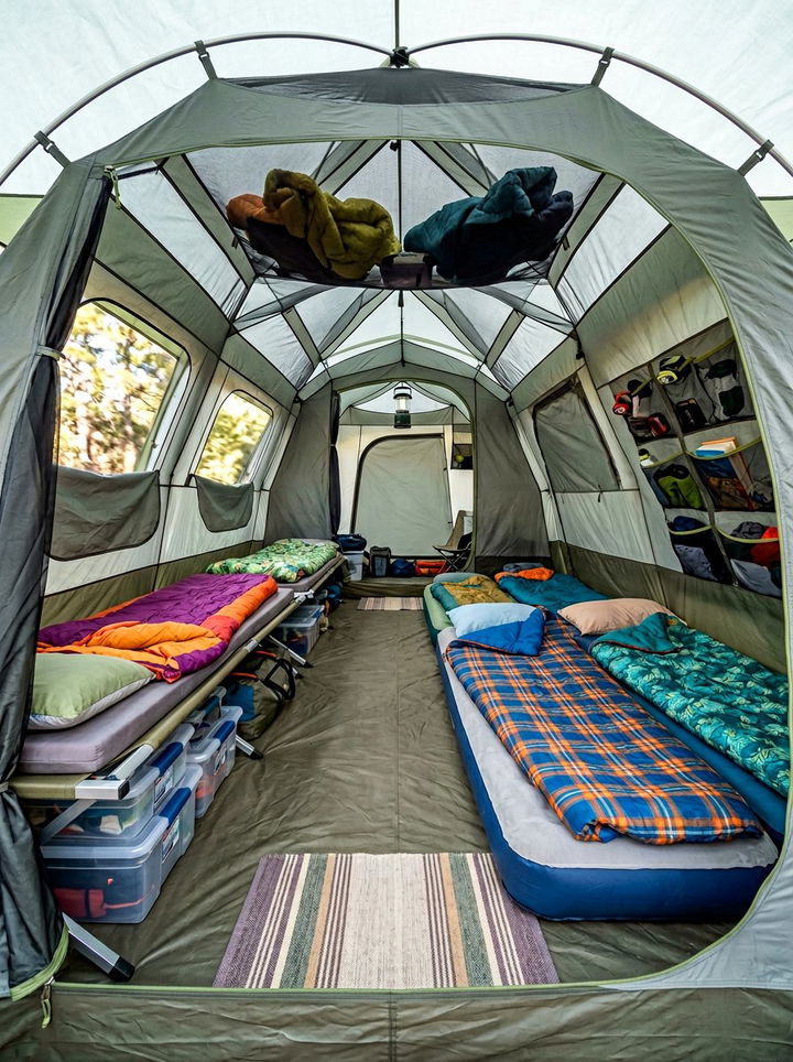 Family Multi Bed Tent - 30 camping bedroom ideas