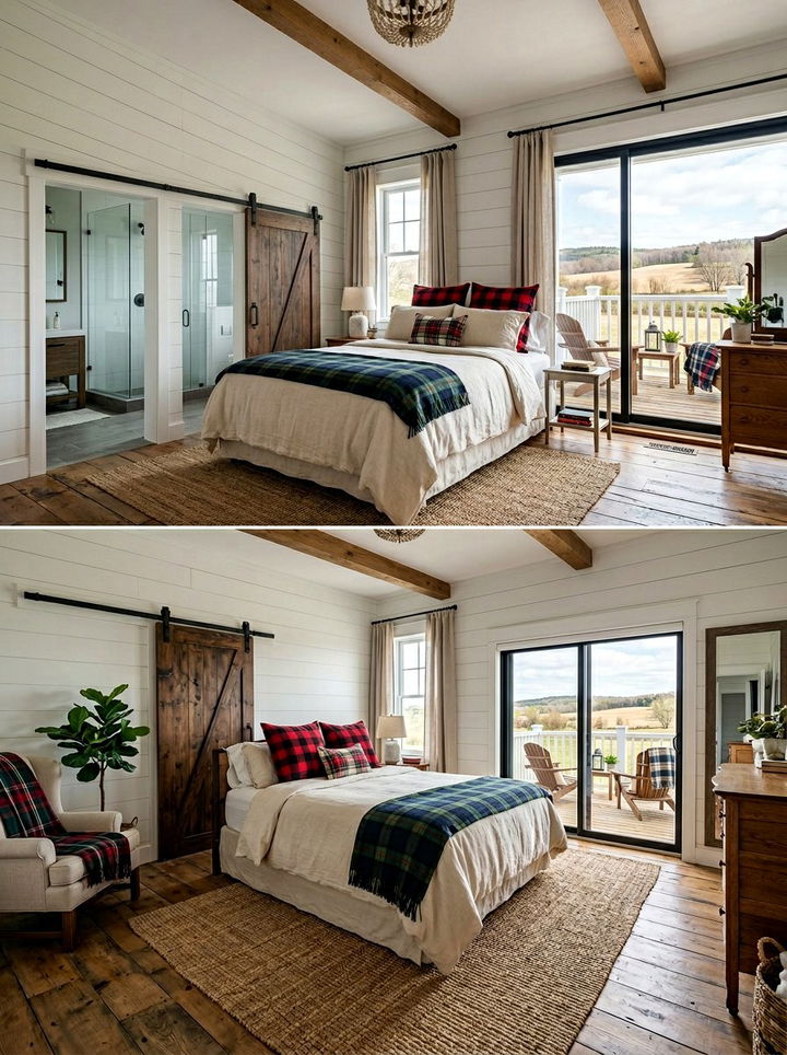 Farmhouse Bedroom Balcony - 30 bedroom with balcony ideas