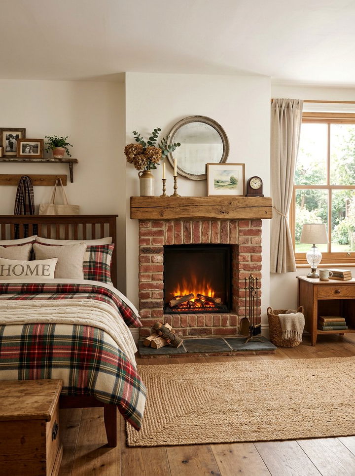 Farmhouse Bedroom Electric Fireplace - 30 bedroom electric fireplace ideas