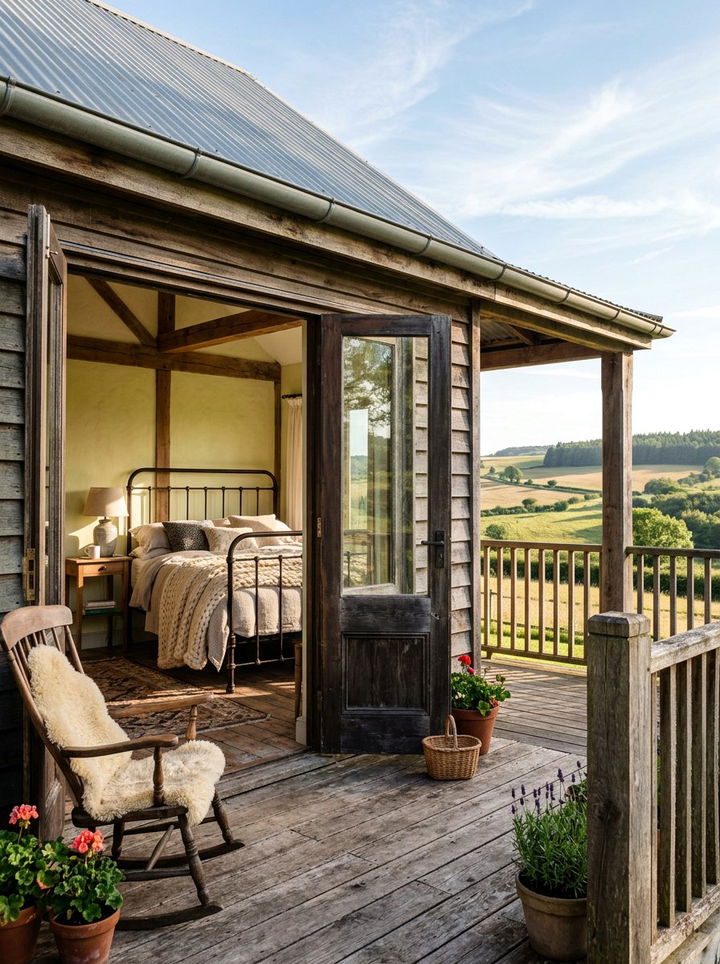 Farmhouse Bedroom With Patio Door - 30 bedroom with patio doors