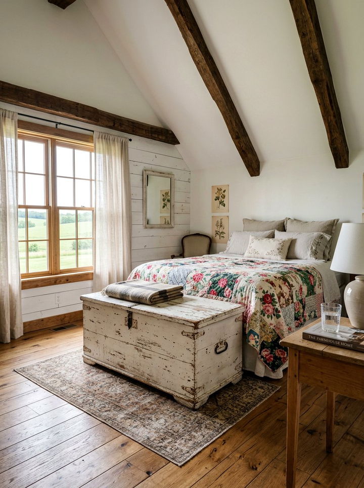 Farmhouse Blanket Chest - 30 bedroom storage chests