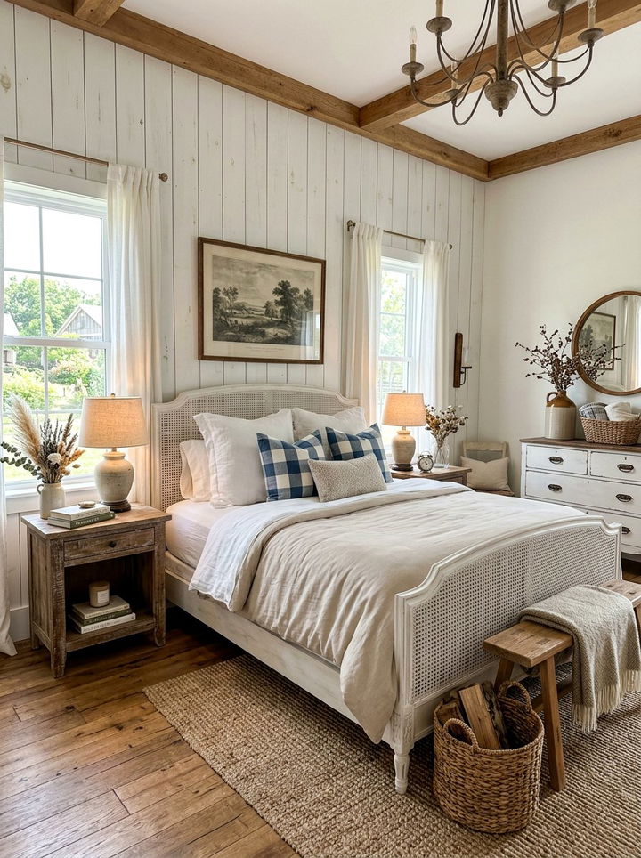 Farmhouse Cane Bedroom - 30 cane bedroom ideas
