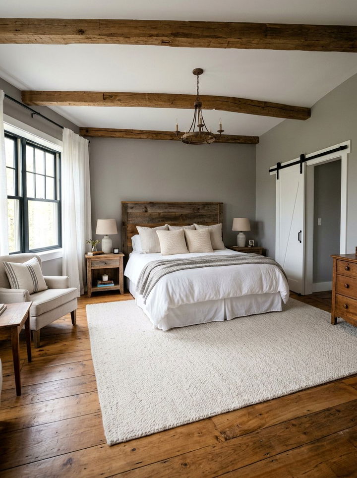 Farmhouse Chic Master Bedroom - 30 old house bedroom ideas