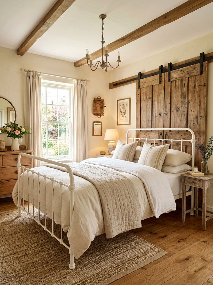 Farmhouse Cream Bedroom - 30 beige and cream bedroom color combo
