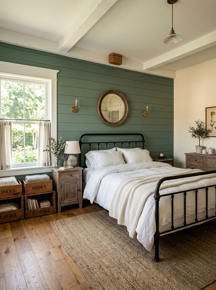 Farmhouse Eucalyptus Green Bedroom - 30 eucalyptus green bedroom ideas