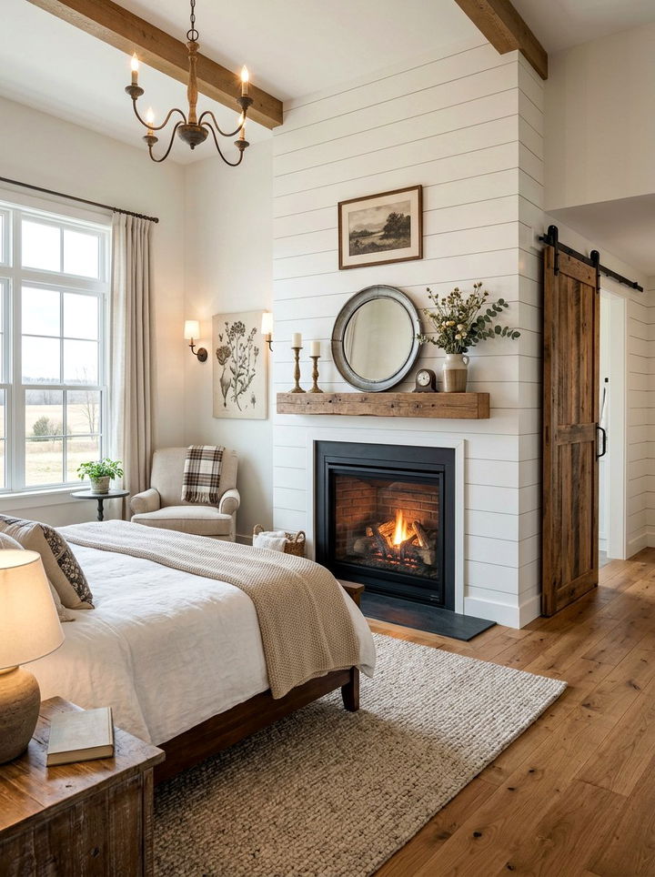 Farmhouse Gas Fireplace Bedroom - 30 bedroom gas fireplace ideas