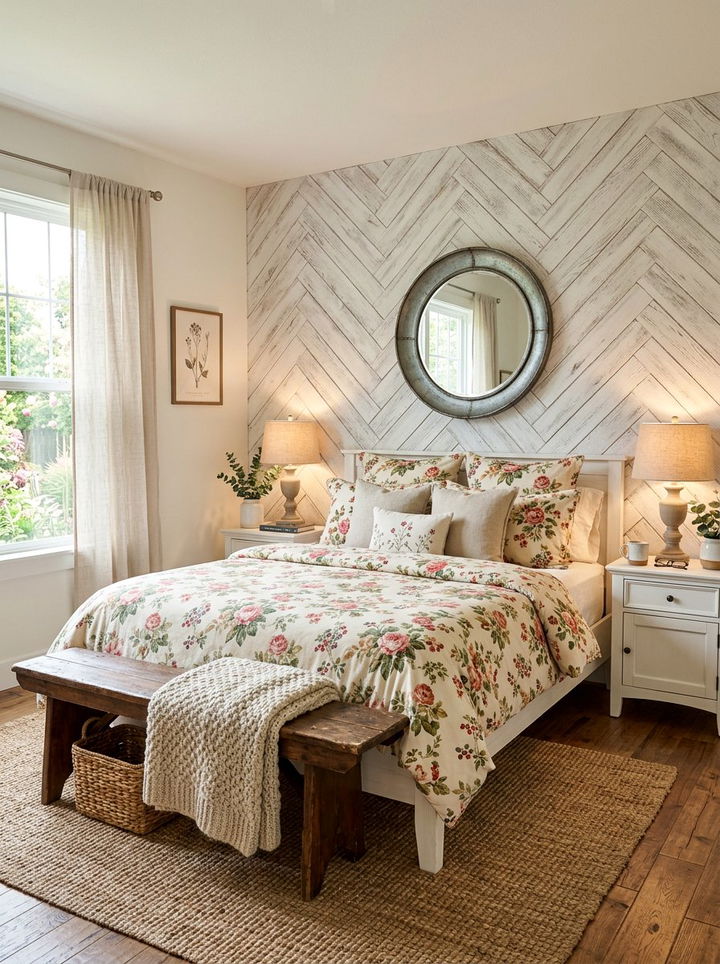 30 Stunning Bedroom Herringbone Wall Ideas for Your Home