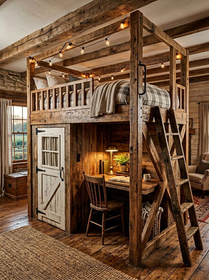 30 Smart Bedroom Loft Bed Ideas for Extra Room Space