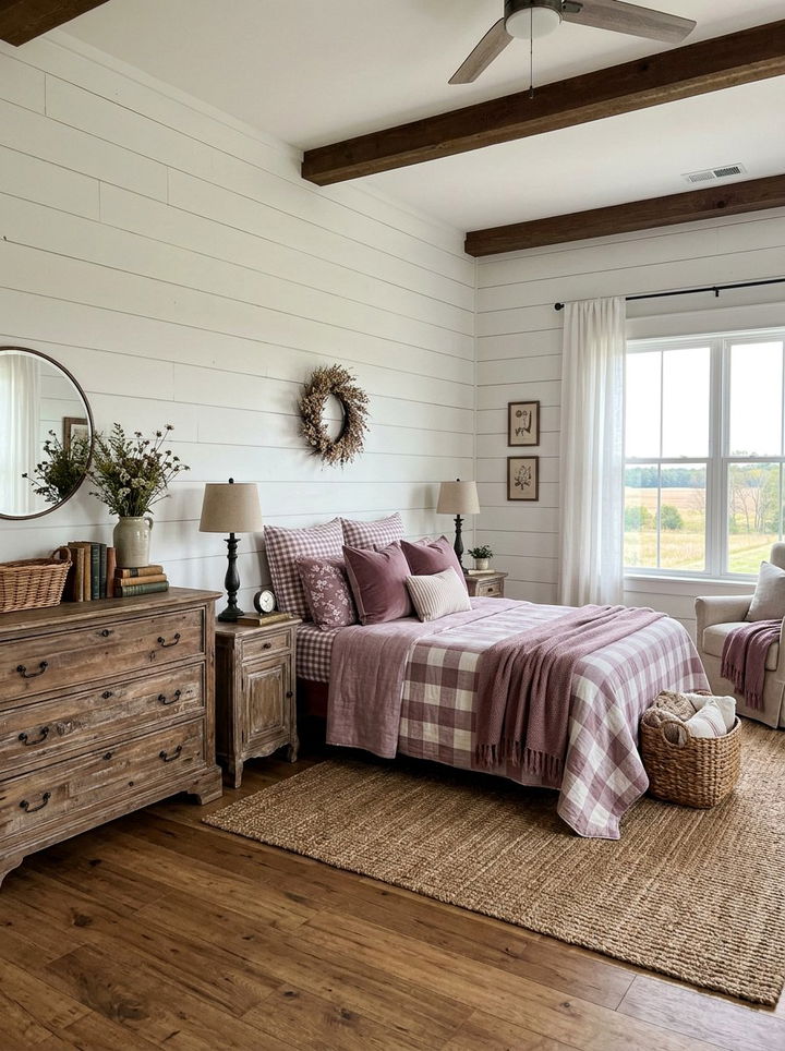 Farmhouse Mauve Bedroom - 30 mauve bedroom ideas