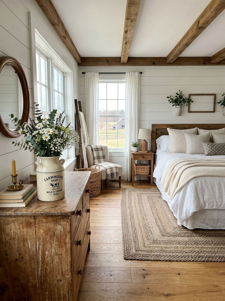 Farmhouse Milk Jug Vase - 30 bedroom vase ideas