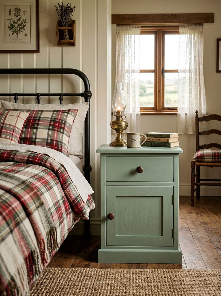 Farmhouse Milk Paint Nightstand - 30 bedroom vintage nightstands