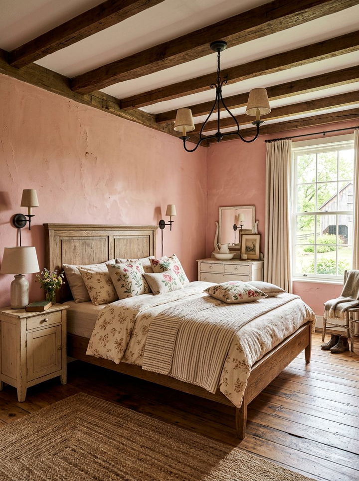 Farmhouse Pink Bedroom - 30 bedroom dusty pink walls