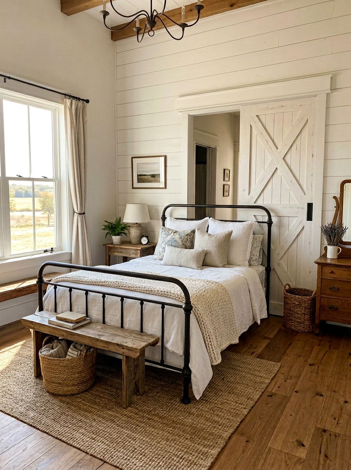 Farmhouse Pocket Door Bedroom - 30 bedroom pocket doors