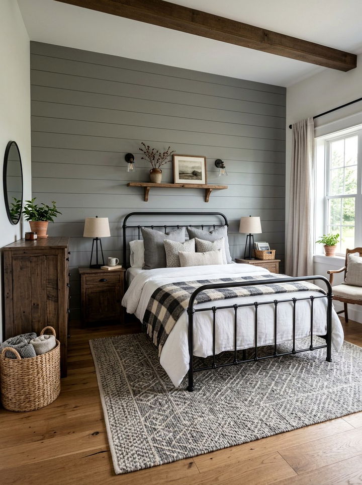 Farmhouse Smoke Gray Bedroom - 30 smoke gray bedroom ideas