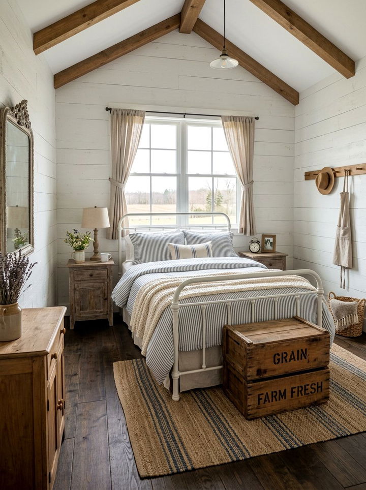Farmhouse Square Bedroom - 30 square bedroom ideas