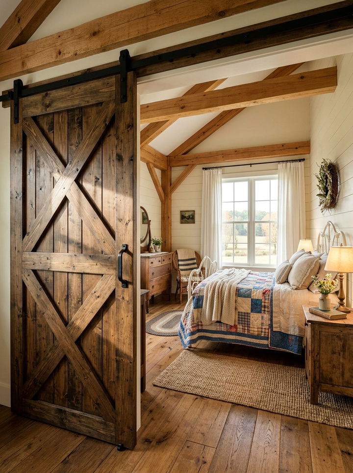 Farmhouse Style Barn Door - 30 bedroom barn doors