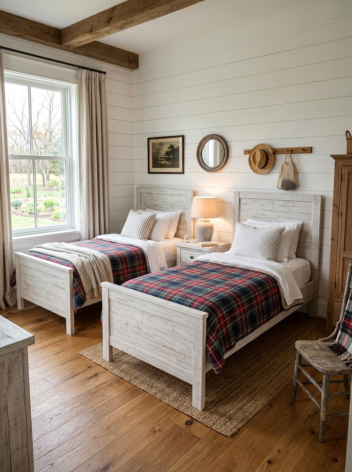 Farmhouse Style Twin Bed Set - 30 twin bedroom sets