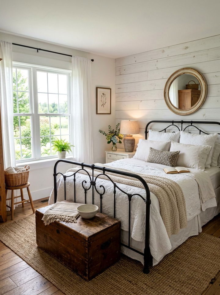 Farmhouse White Bedroom - 30 bright white bedroom ideas