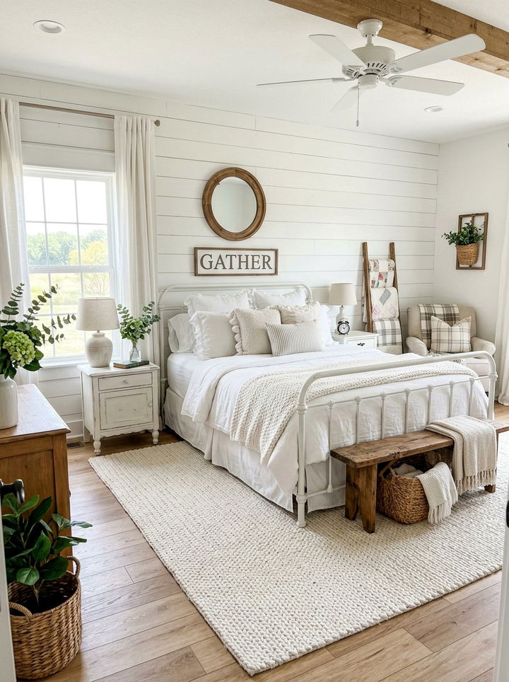 Farmhouse White Bedroom - 30 all white bedroom ideas