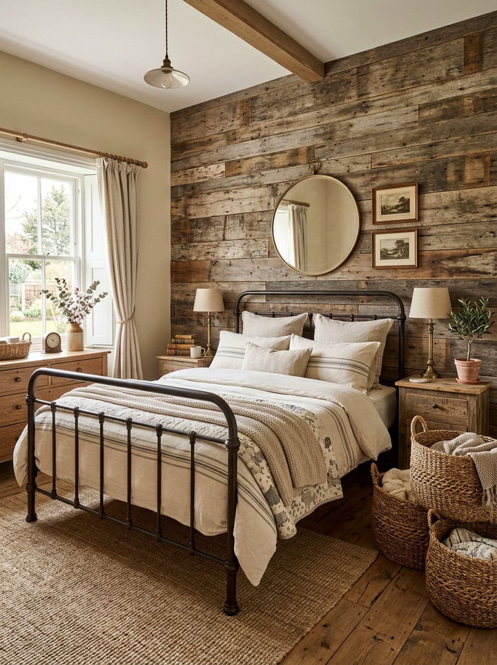 Farmhouse beige bedroom - 30 beige bedroom design ideas