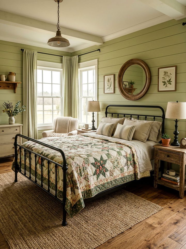 Farmhouse pistachio bedroom - 30 pistachio bedroom ideas