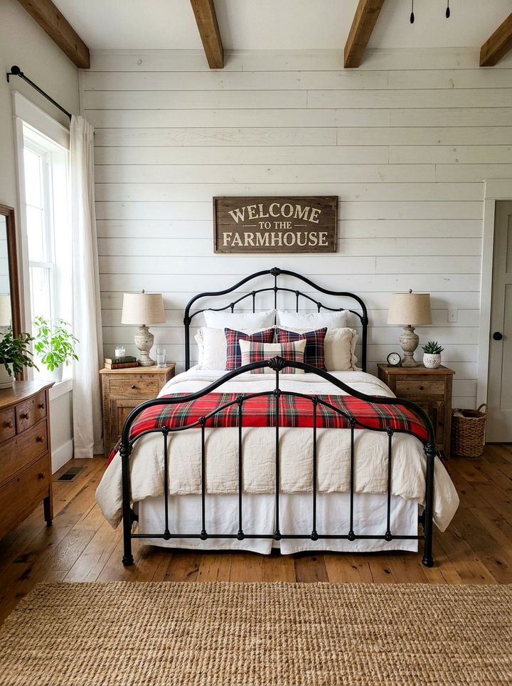 Farmhouse shiplap accent wall - 30 bedroom shiplap walls