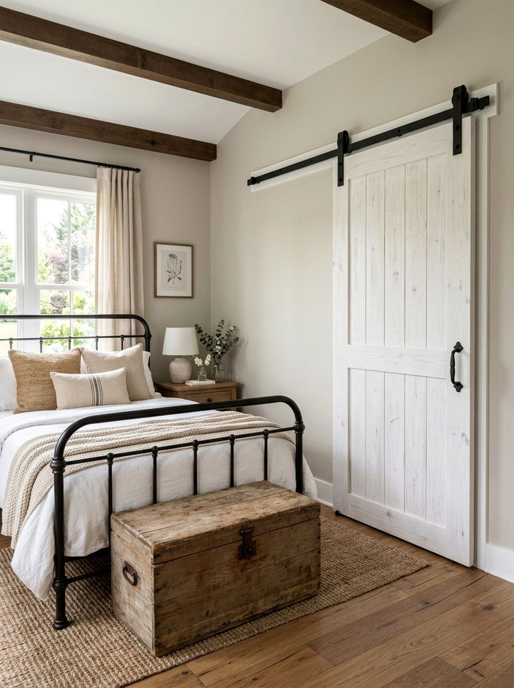 Farmhouse sliding door - 30 bedroom furniture settings