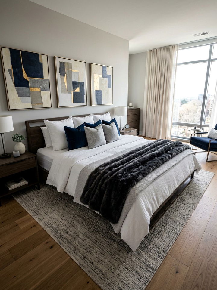 Faux Fur Bed Runner - 30 faux fur bedroom ideas