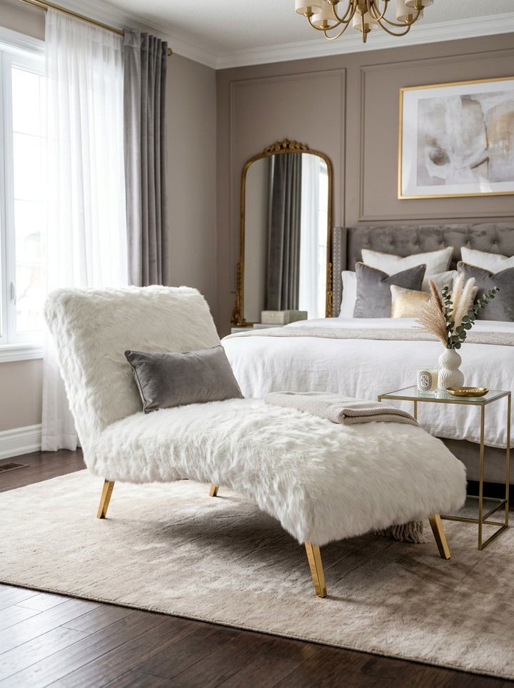 Faux Fur Bedroom Chaise Lounge - 30 bedroom chaise lounges