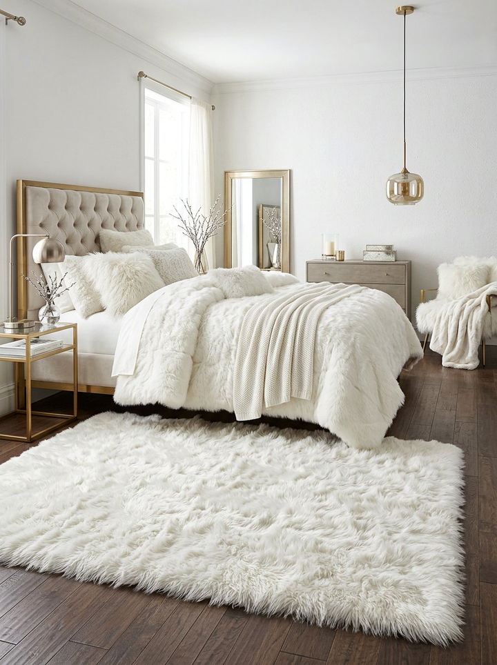 Faux Fur Bedroom - 30 textured bedroom ideas