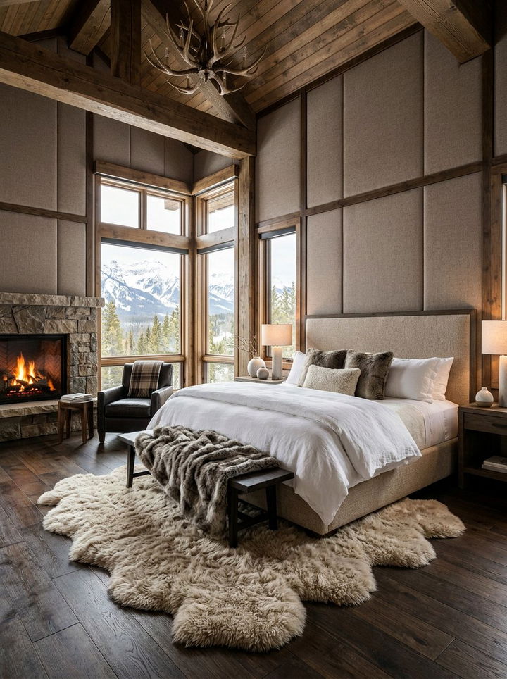 Faux Fur Blanket - 30 soft texture bedroom ideas