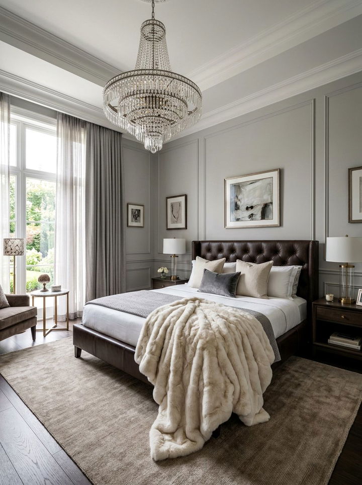 Faux Fur Blanket - 30 layered texture bedroom ideas