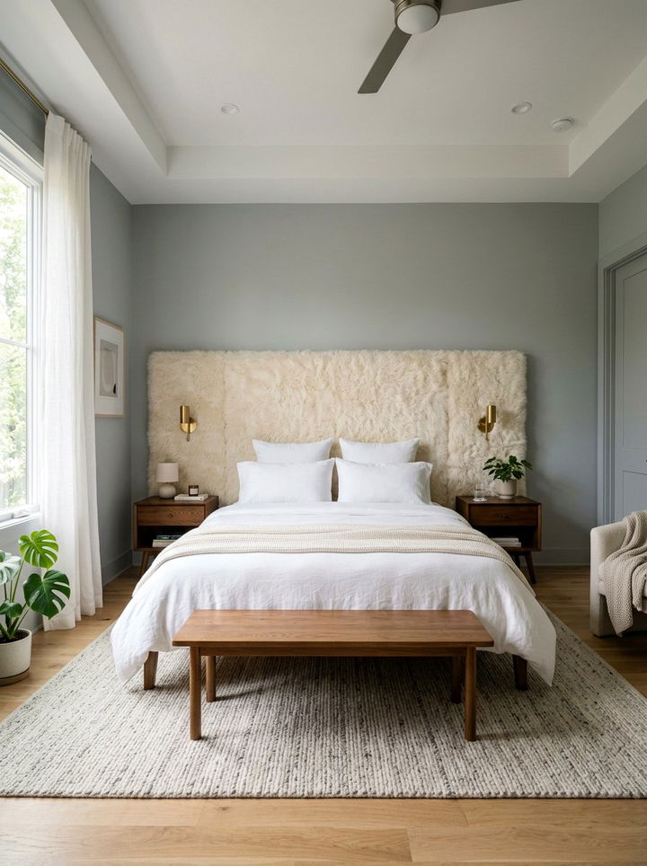 Faux Fur Headboard - 30 faux fur bedroom ideas