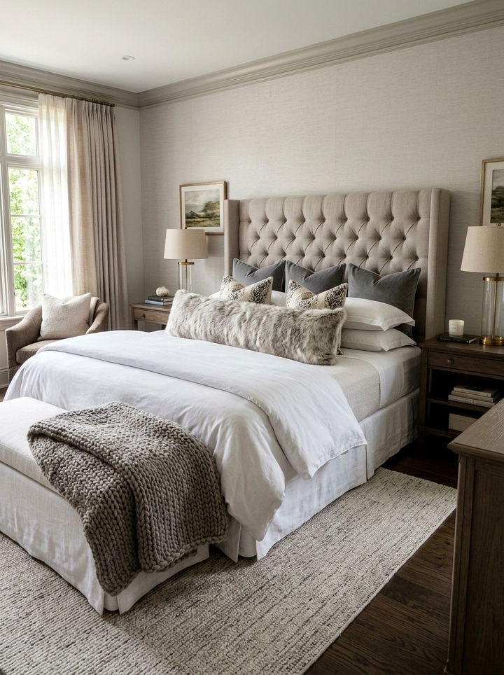 Faux Fur Lumbar Pillow - 30 faux fur bedroom ideas