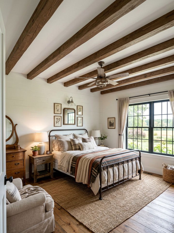 Faux Wood Beam - 30 bedroom ceiling ideas