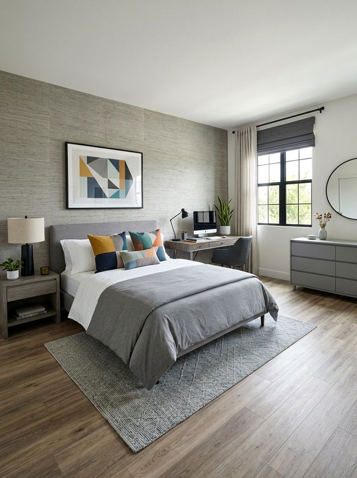 Faux grasscloth wallpaper - 30 bedroom grasscloth wallpapers