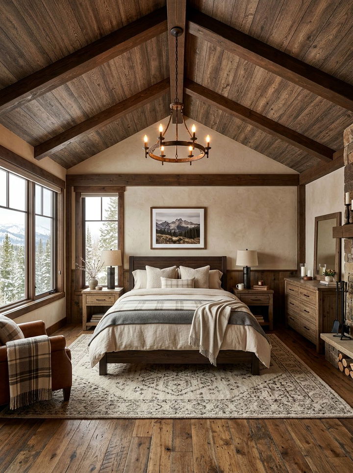 Faux wood ceiling wallpaper - 30 bedroom ceiling wallpapers