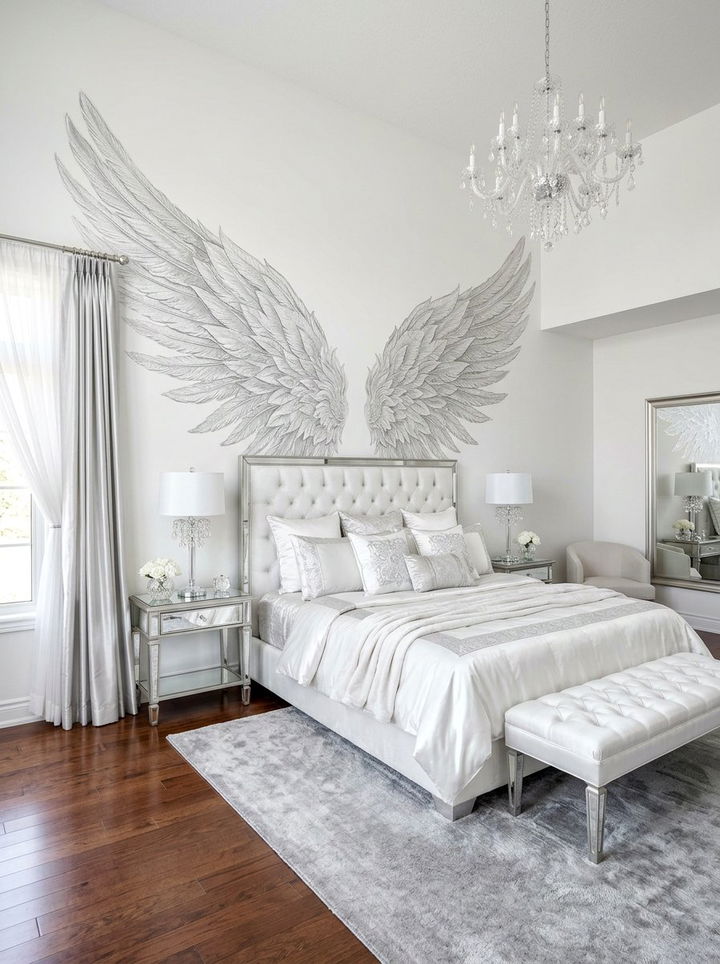 Feathery Wing Wall Art - 30 bedroom wall stickers