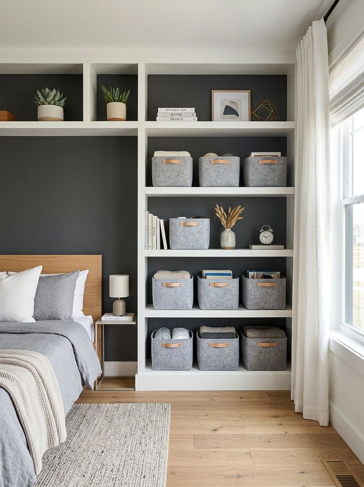Felt Storage Bin - 30 bedroom storage baskets