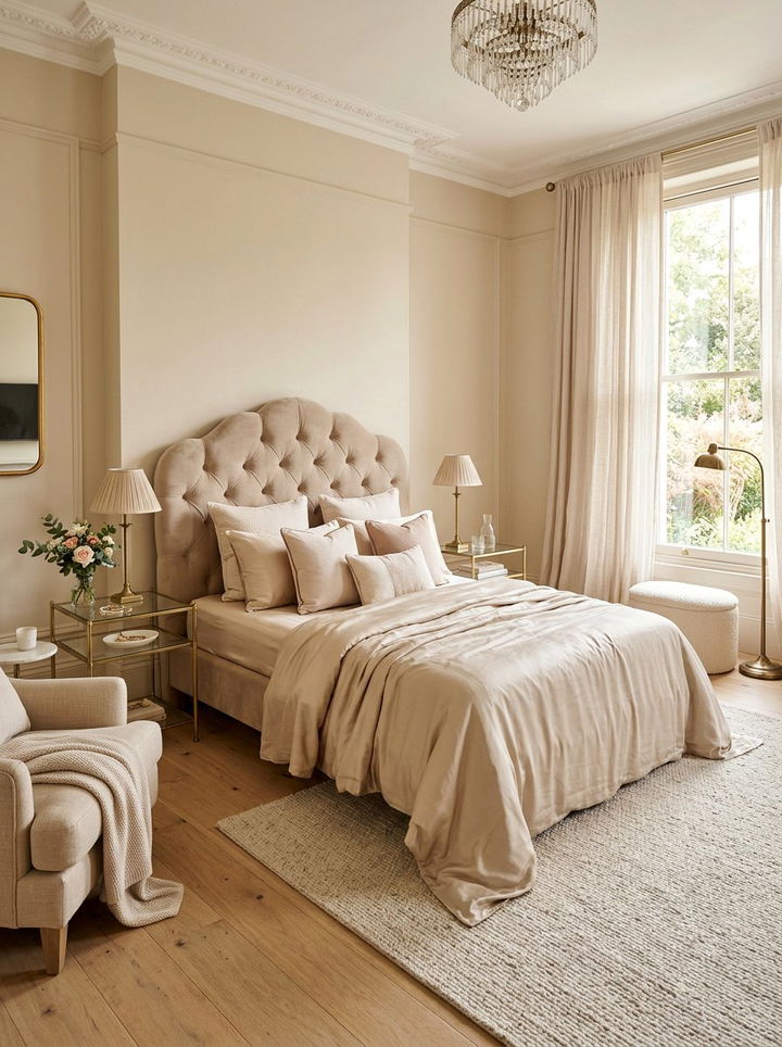Feminine Beige Bedroom - 30 beige bedroom ideas
