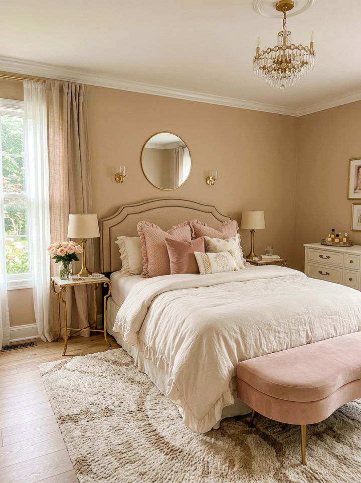 Feminine Tan Bedroom - 30 tan bedroom ideas