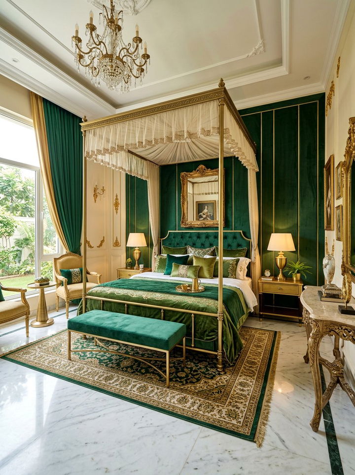 Fern Green And Gold Bedroom - 30 fern green bedroom ideas