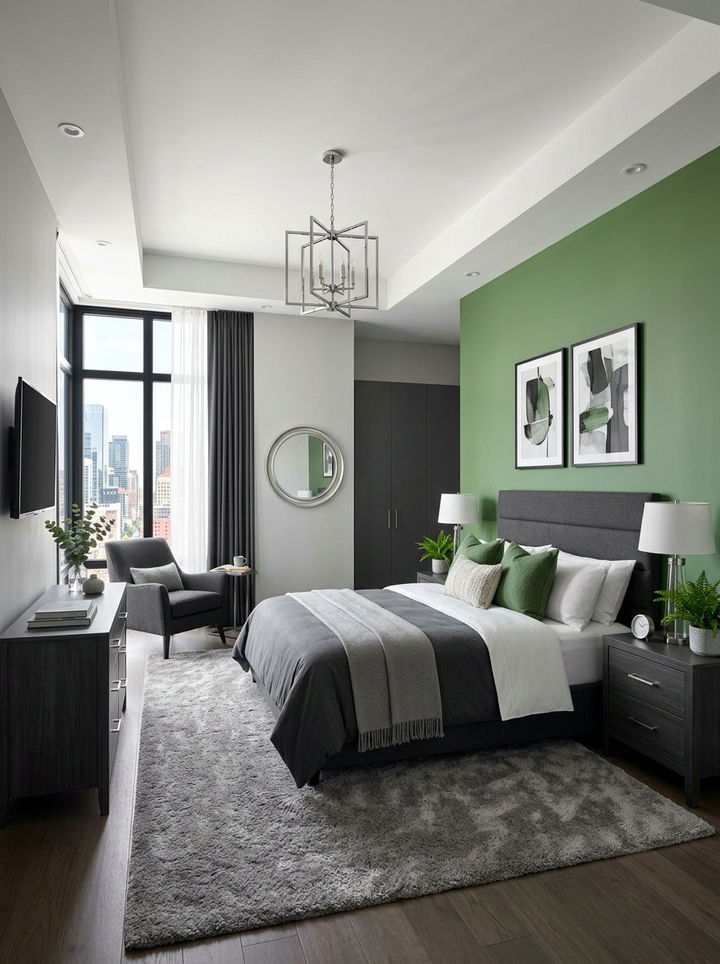 Fern Green And Grey Bedroom - 30 fern green bedroom ideas
