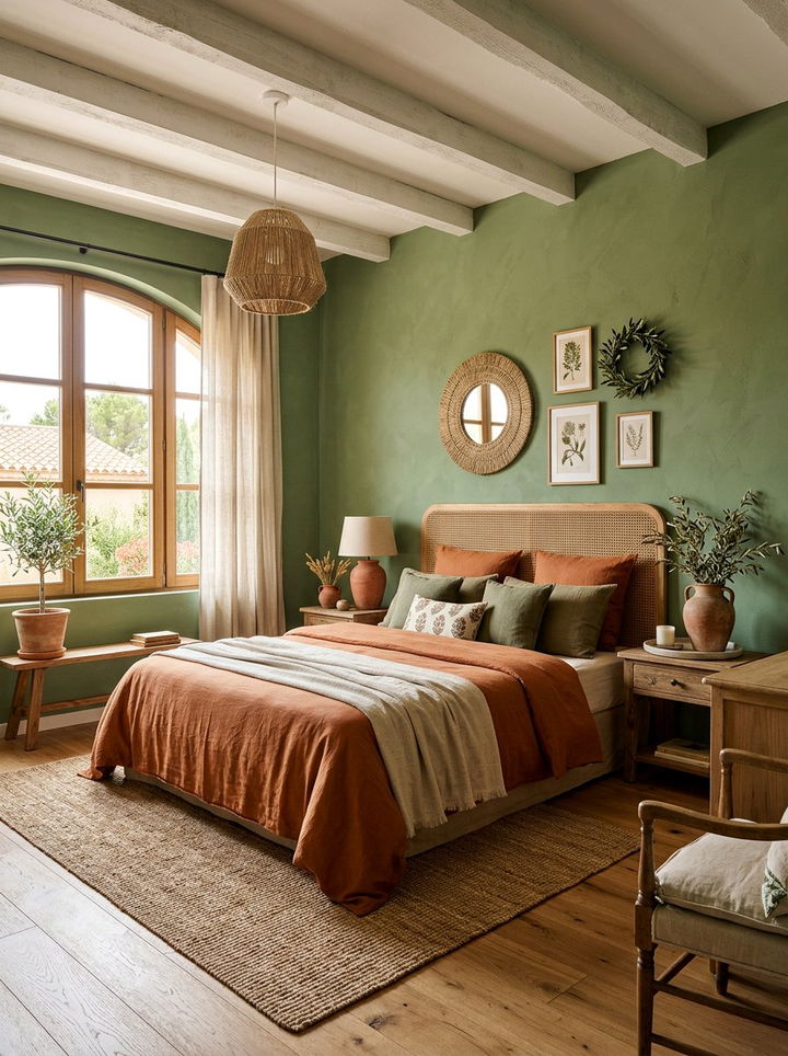 Fern Green And Terracotta Bedroom - 30 fern green bedroom ideas