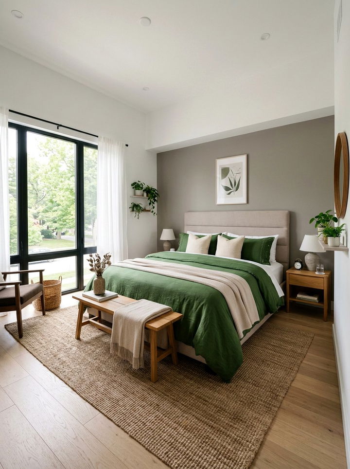 Fern Green Bedding Set - 30 fern green bedroom ideas