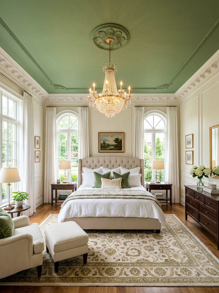 Fern Green Ceiling Bedroom - 30 fern green bedroom ideas