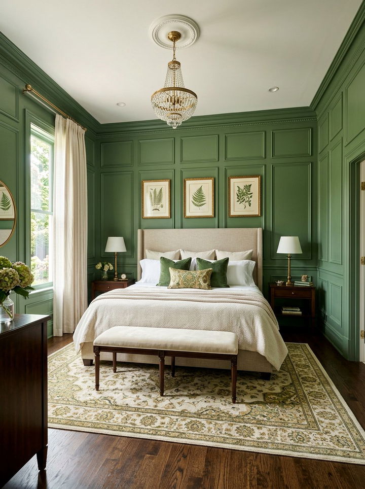 Fern Green Paneling Bedroom - 30 fern green bedroom ideas